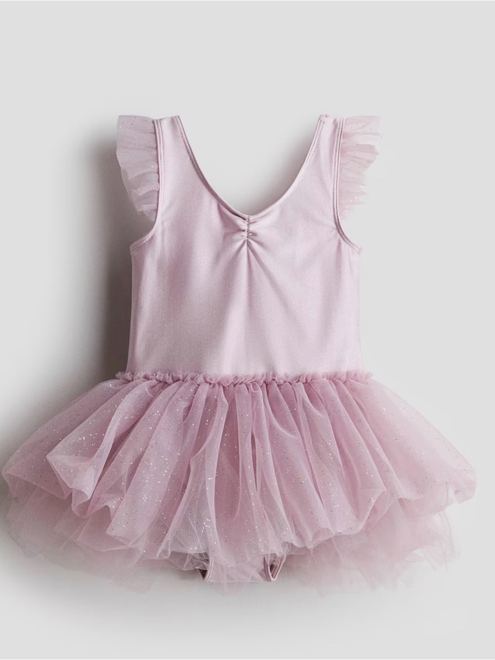 H&M Lilac Glitter Ballet Tutu Dress TULLE SKIRT DANCE LEOTARD 3/4t